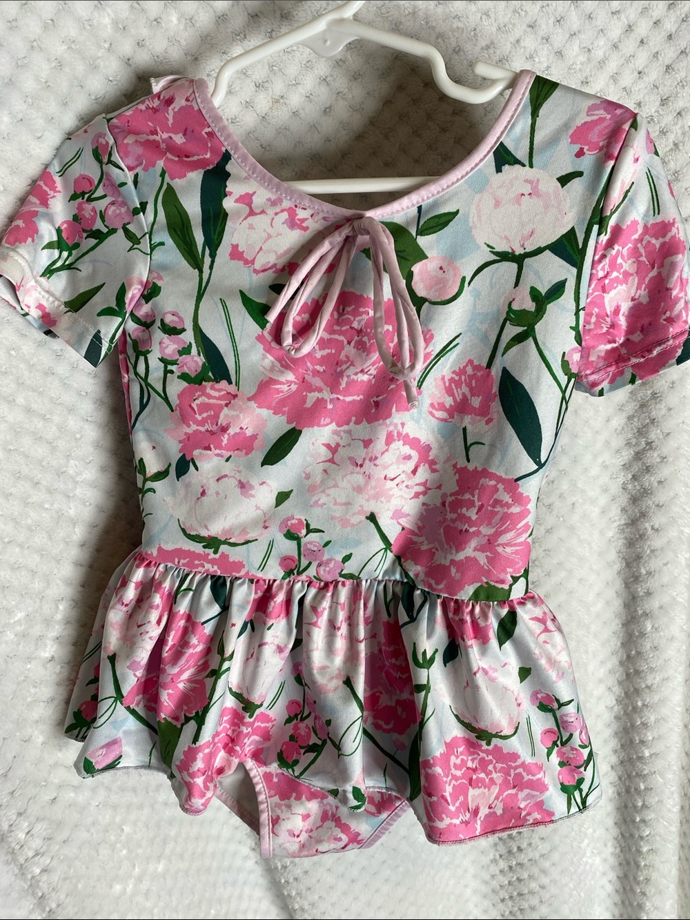 SweetHoney Pink and Green floral leotard dance wear